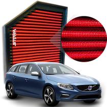 Filtro de Ar Esportivo Volvo V60 Motor V6 3.0 Ano 2010 a 2015 Lavável reutilizável Potencia