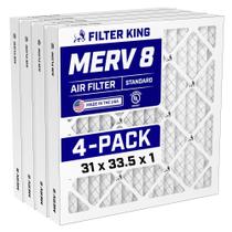 Filtro de Ar Filter King 31 x 33,5 x 1 MERV 8 - Kit com 4 Unidades