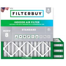 Filtro de ar Filterbuy 16x16x2 MERV 8 Dust Defense (pacote com 4) Filtro de ar Filterbuy 16x16x2 MERV 8 Dust Defense (pacote com 4)