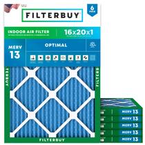 Filtro de ar Filterbuy 16x20x1 MERV 13 Optimal Defense (pacote com 6) Filtro de ar Filterbuy 16x20x1 MERV 13 Optimal Defense (pacote com 6)