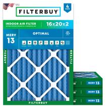 Filtro de ar Filterbuy 16x20x2 MERV 13 Optimal Defense (pacote com 4) Filtro de ar Filterbuy 16x20x2 MERV 13 Optimal Defense (pacote com 4)