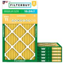 Filtro de ar Filterbuy MERV 11 16x24x1 (pacote com 6) Allergen Defense Filtro de ar Filterbuy MERV 11 16x24x1 (pacote com 6) Allergen Defense
