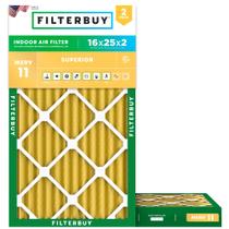 Filtro de ar Filterbuy MERV 11 16x25x2 (pacote com 2) Allergen Defense Filtro de ar Filterbuy MERV 11 16x25x2 (pacote com 2) Allergen Defense