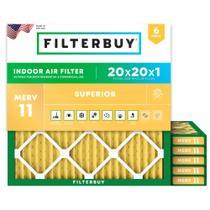Filtro de ar Filterbuy MERV 11 20x20x1 (pacote com 6) Allergen Defense Filtro de ar Filterbuy MERV 11 20x20x1 (pacote com 6) Allergen Defense