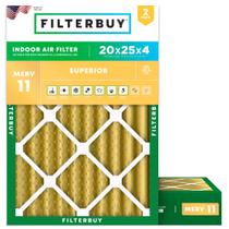 Filtro de ar Filterbuy MERV 11 20x25x4 (pacote com 2) Allergen Defense Filtro de ar Filterbuy MERV 11 20x25x4 (pacote com 2) Allergen Defense
