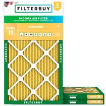 Filtro de ar Filterbuy MERV 11 20x36x1 (pacote com 3) Allergen Defense Filtro de ar Filterbuy MERV 11 20x36x1 (pacote com 3) Allergen Defense