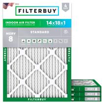 Filtro de ar Filterbuy MERV 8 14x18x1 (pacote com 4) Dust Defense Filtro de ar Filterbuy MERV 8 14x18x1 (pacote com 4) Dust Defense