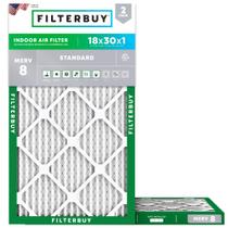 Filtro de ar Filterbuy MERV 8 18x30x1 (pacote com 2) Dust Defense