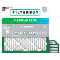 Filtro de ar Filterbuy MERV 8 22x22x1 (pacote com 4) Dust Defense Filtro de ar Filterbuy MERV 8 22x22x1 (pacote com 4) Dust Defense