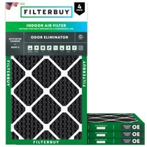 Filtro de ar Filterbuy MERV 8 Eliminador de odores 12x24x1 (pacote com 4) Filtro de ar Filterbuy MERV 8 Eliminador de odores 12x24x1 (pacote com 4)