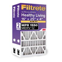 Filtro de ar Filtrete 16x25x4 (SlimFit) MPR 1550 DP, pacote com 2 Filtro de ar Filtrete 16x25x4 (SlimFit) MPR 1550 DP, pacote com 2