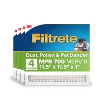 Filtro de ar Filtrete AC Furnace 11,5x11,5x2,5 cm MERV 8, pacote com 4