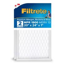 Filtro de ar Filtrete AC Furnace 20x24x1 MERV 13 MPR 1900, pacote com 2