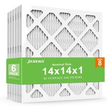 Filtro de ar JASENG 14x14x1 MERV 8 plissado, pacote com 6