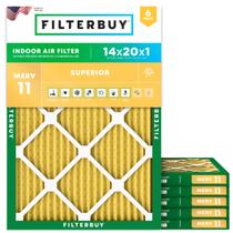 Filtro de Ar MERV 11 14x20x1 (6 Unidades) - Defesa Alérgica para Forno HVAC/AC