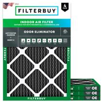 Filtro de Ar MERV 8 com Carvão Ativado (4 Unidades) - 20x21,5x1 Polegadas - Reposição para Forno HVAC/AC