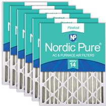 Filtro de ar Nordic Pure 15,5 x 24,5 x 9,2 cm plissado MERV 14, pacote com 6