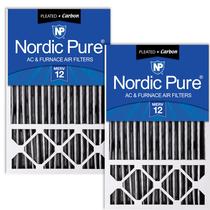 Filtro de ar Nordic Pure 15,75x24,75x4,38 cm MERV 12 Carbon, pacote com 2