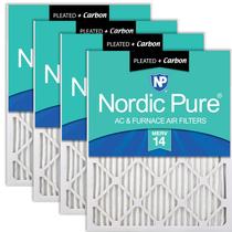Filtro de ar Nordic Pure 59x59x2 cm plissado MERV 14, pacote com 4