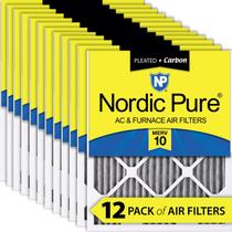 Filtro de ar Nordic Pure Furnace MERV 10 16x20x1 (pacote com 12) Filtro de ar Nordic Pure Furnace MERV 10 16x20x1 (pacote com 12)