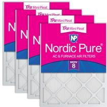 Filtro de ar Nordic Pure Tru Mini Pleat MERV 8 15,5 x 19,5 x 2 cm, pacote com 4