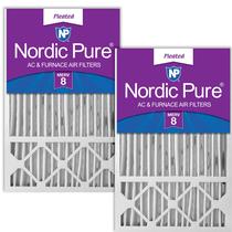 Filtro de ar puro Nordic 15,75x24,75x4,38 cm MERV 8, pacote com 2
