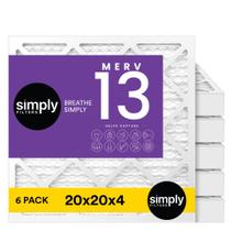 Filtro de ar Simply 19,5 x 19,5 x 3,6 cm MERV 13, pacote com 6 Filtro de ar Simply 19,5 x 19,5 x 3,6 cm MERV 13, pacote com 6