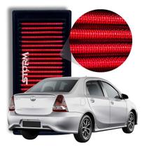 Filtro de ar Toyota Etios Sedan Motor 1.3 1.4 ano 2013 a 2021 Lavável Reutilizável X Plus Xs Xls Platinum White Pack Manual Automatico