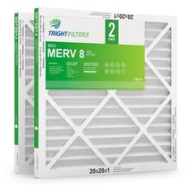 Filtro de ar TRIGHTFILTERS 20x20x1 MERV 8 para HVAC, pacote com 2 Filtro de ar TRIGHTFILTERS 20x20x1 MERV 8 para HVAC, pacote com 2