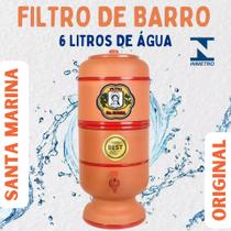 Filtro de Barro 3L - Santa Marina- Total 6 Litros - Completo +torneira+Boia- Qualidade Exportação
