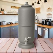Filtro De Barro Bebedouro Agua Purificador Filtrador Cinza 6 Litros
