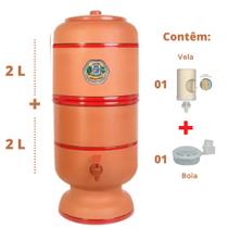 Filtro de Barro para Água 2 Litros 1 Vela