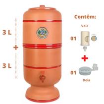 Filtro de Barro para Água 3 Litros 1 Vela