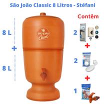Filtro de Barro para Água São João Classic 8 Litros 2 Velas - Stefani - Cerâmica Stéfani