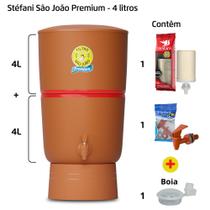 Filtro de Barro para Água São João Premium 4 Litros 1 Vela + 1 Boia - Cerâmica Stéfani