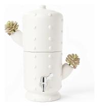 Filtro De Barro Purificador Agua Bebedouro Cacto Branco 6l