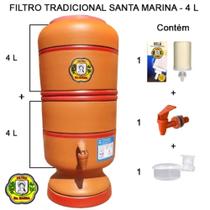 Filtro de Barro Santa Marina Total 8 Litros C/ Boia + Vela + Torneira