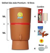 Filtro De Barro São João Premium 10 Litros COMPLETO com 04 velas 04 boias 01 tampa e 01 torneira Filtro De Barro São João Premium 10 Litros COMPLETO com 04 velas 04 boias 01 tampa e 01 torneira
