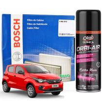 Filtro De Cabine Ar Condicionado Bosch Fiat Mobi + Spray Higienizador