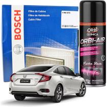 Filtro De Cabine Ar Condicionado Bosch Honda Civic G10 2016 2017 2018 2019 Com Spray Higienizador