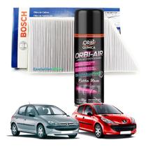 Filtro De Cabine Ar Condicionado Bosch Peugeot 206 207 + Spray Higienizador