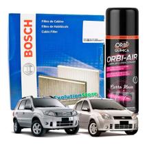 Filtro De Cabine Ar Condicionado Fiesta Ecosport Antiga Com Spray Higienizador Bosch 0986BF0542