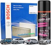 Filtro De Cabine Ar Condicionado Nivus Novo Polo Virtus T-Cross Com Spray Higienizador Bosch 0986BF0726
