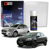 Filtro de Cabine Ar Condicionado para Fiat Linea e Punto + Higienizador Limpa Ar Condicionado Automotivo