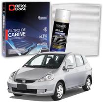 Filtro de Cabine Ar Condicionado para Honda Fit 1.5 16V Honda Fit LX 1.4 2008 + Higienizador Limpa Ar Automotivo