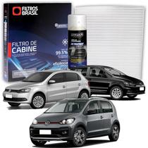 Filtro De Cabine Ar Condicionado para Volkswagen Fox TotalFlex G6 Gol G7 UP + Higienizador Limpa Ar Automotivo