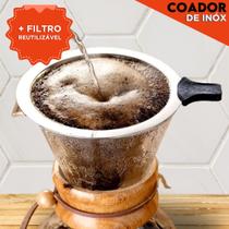 Filtro De Café 102 Inox Coador de Café Grande Sem Uso De Papel