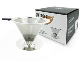 Filtro de Café Aço Coador Inox Reutilizável Permanente Ecológico