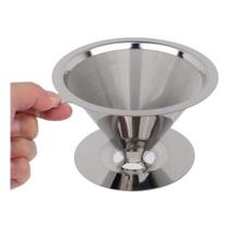 Filtro De Café Coador Inox Até 4 Xícaras Ecológico Kehome