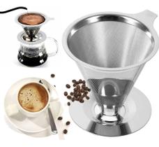 Filtro De Café Inox 103 Coador Reutilizável Sem Uso Papel Filtro De Café Inox 103 Coador Reutilizável Sem Uso Papel